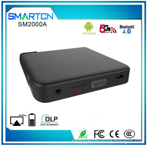 Hot sales  high power outdoor led Pico pocket 1080p projector for ipod touch with WiFi bluetooth